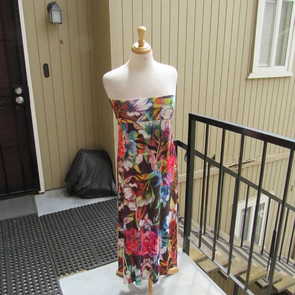 #502  NEW SUMMER DRESS OR LONG SKIRT  (SIZE LARGE) - Picture 3 of 4